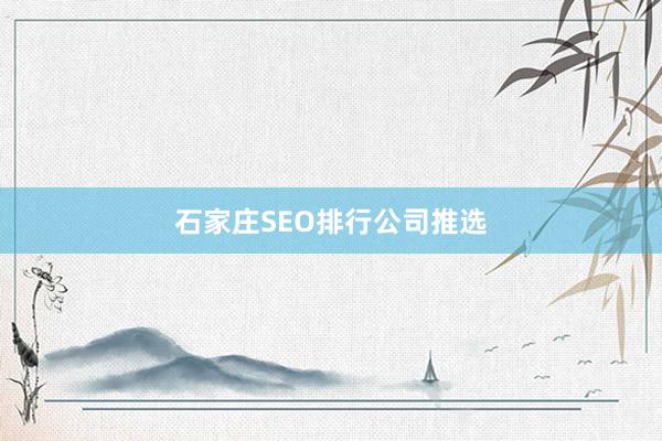 石家庄SEO排行公司推选